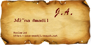 Jóna Amadil névjegykártya
